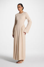 Lace Up Back Tencel Maxi Dress - Sand