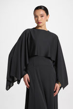 Lana Cape Maxi Dress - Black