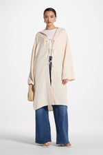 Linen Tie Front Top - Off White