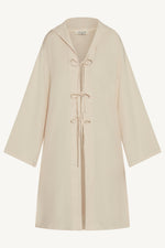 Linen Tie Front Top - Off White