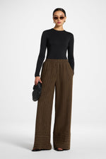 Cotton Linen Wide Leg Pants - Boulder