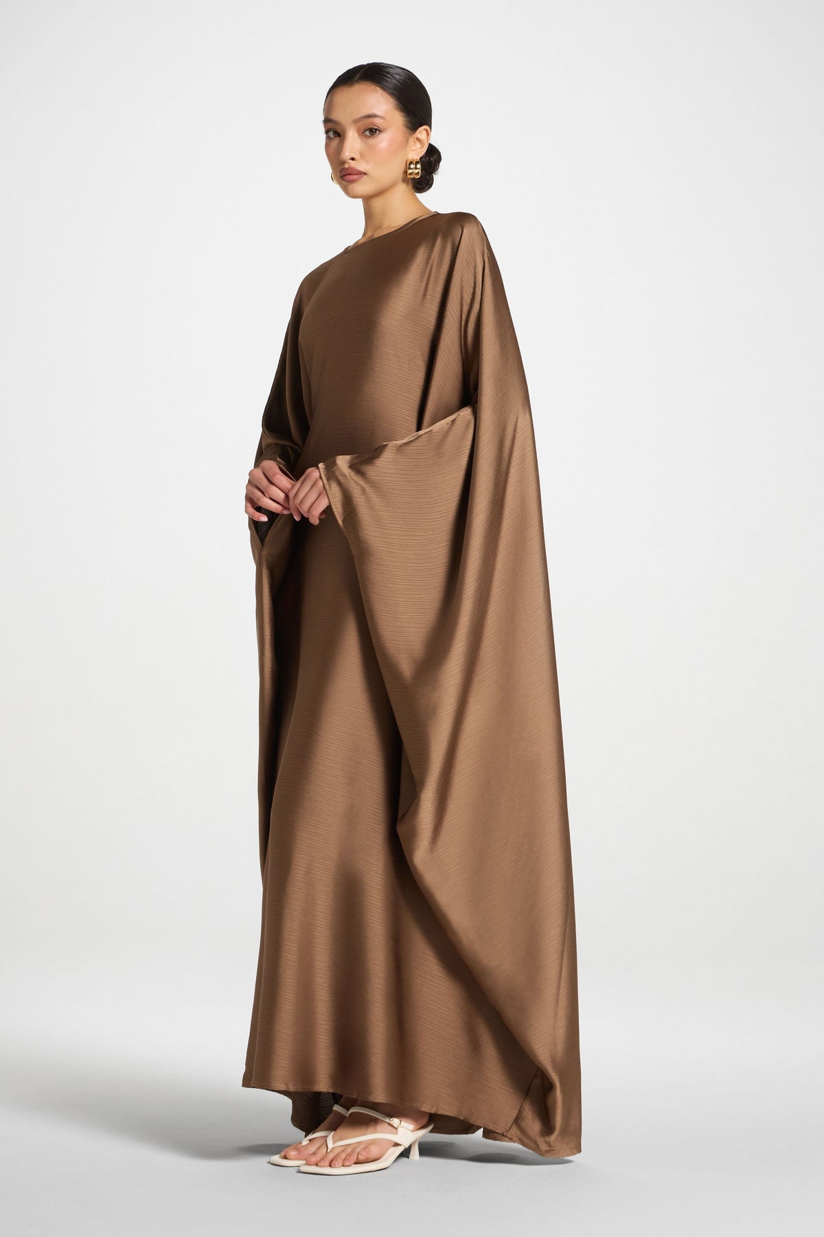 Maria Butterfly Abaya - Truffle