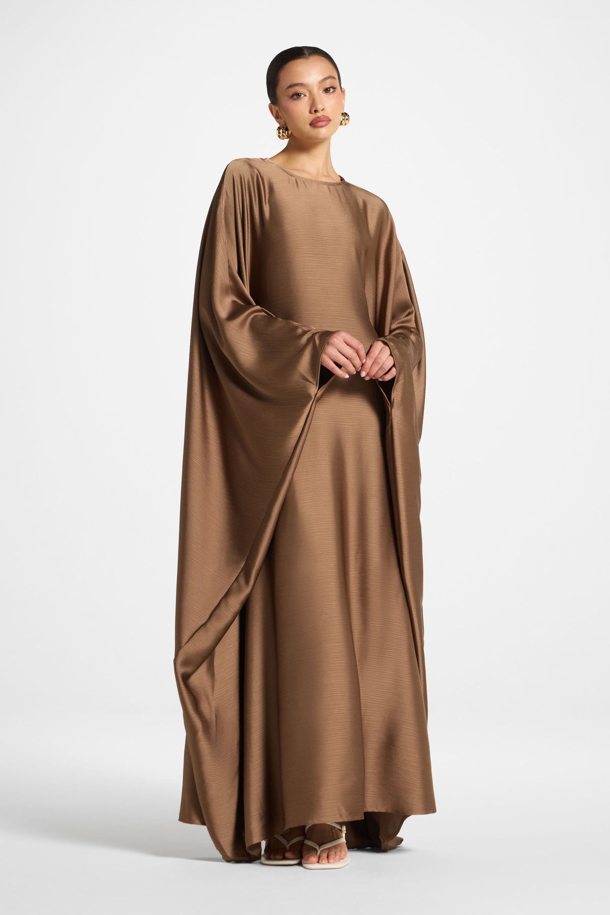 Maria Butterfly Abaya - Truffle