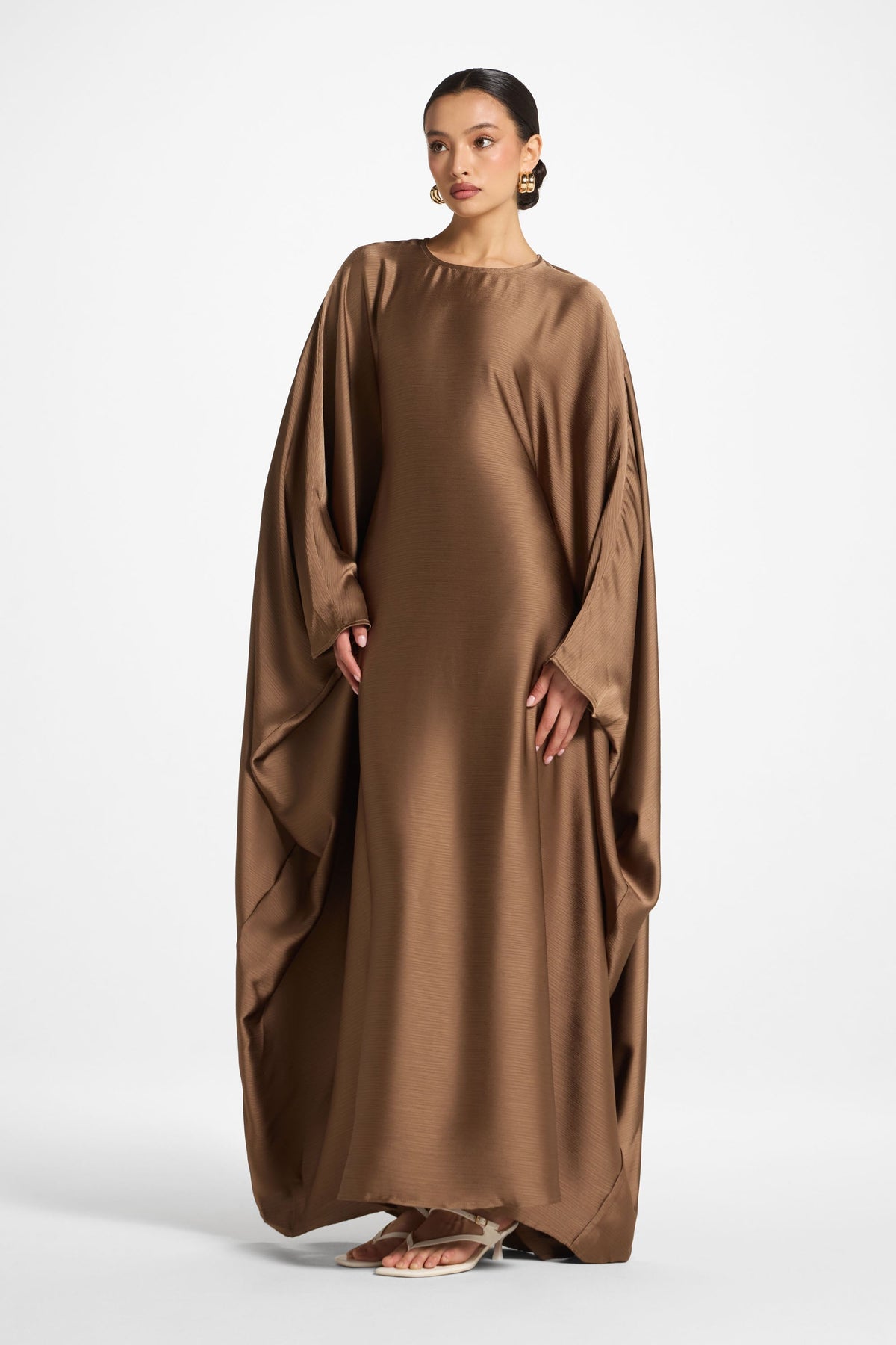 Maria Butterfly Abaya - Truffle