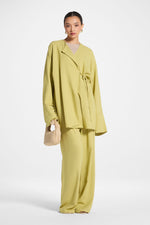Maya Linen Matching Top & Pants Set - Citron