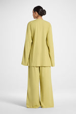 Maya Linen Matching Top & Pants Set - Citron
