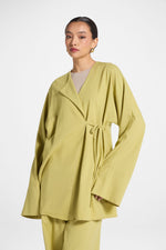 Maya Linen Matching Top & Pants Set - Citron