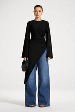 Midi Tunic Top - Black