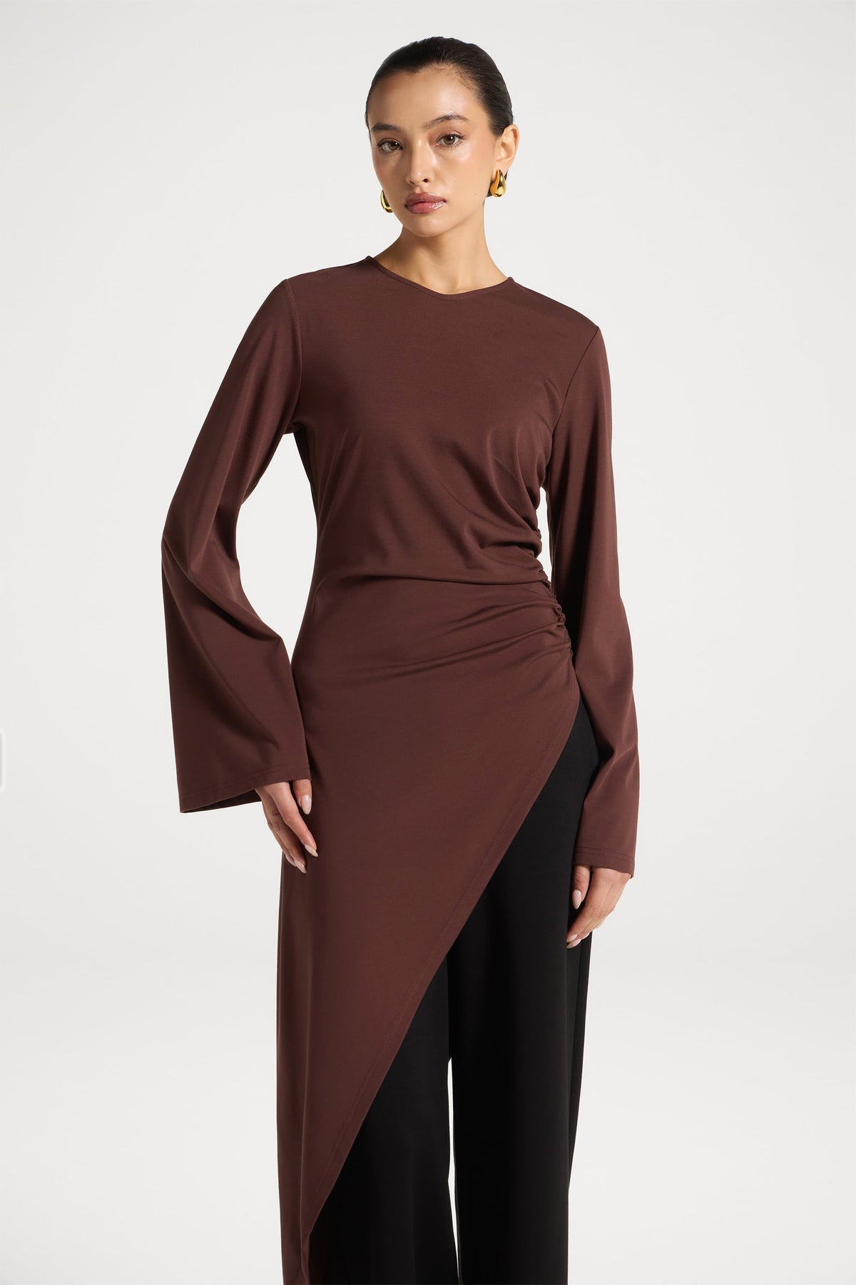 Midi Tunic Top - Chocolate