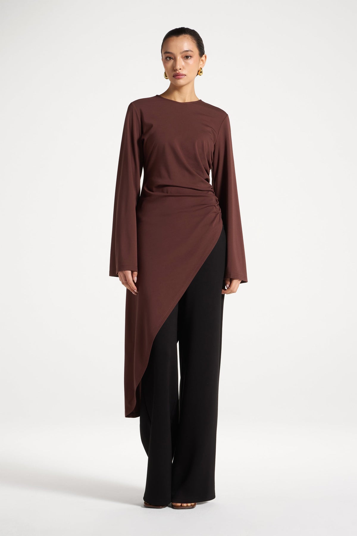 Midi Tunic Top - Chocolate