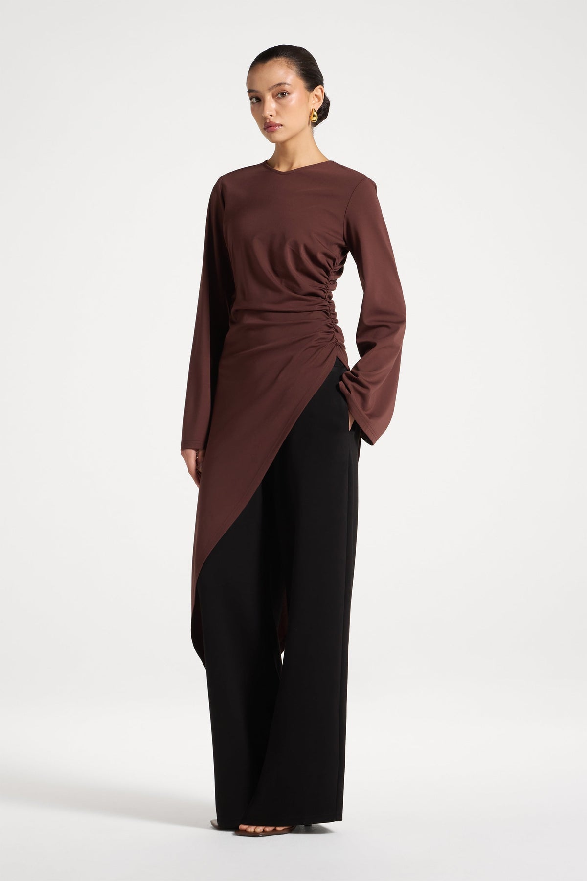 Midi Tunic Top - Chocolate