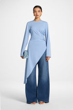 Midi Tunic Top - Sky