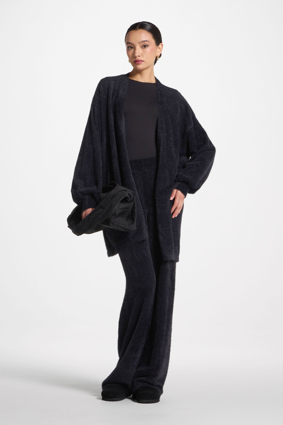 Mink Cardigan - Black