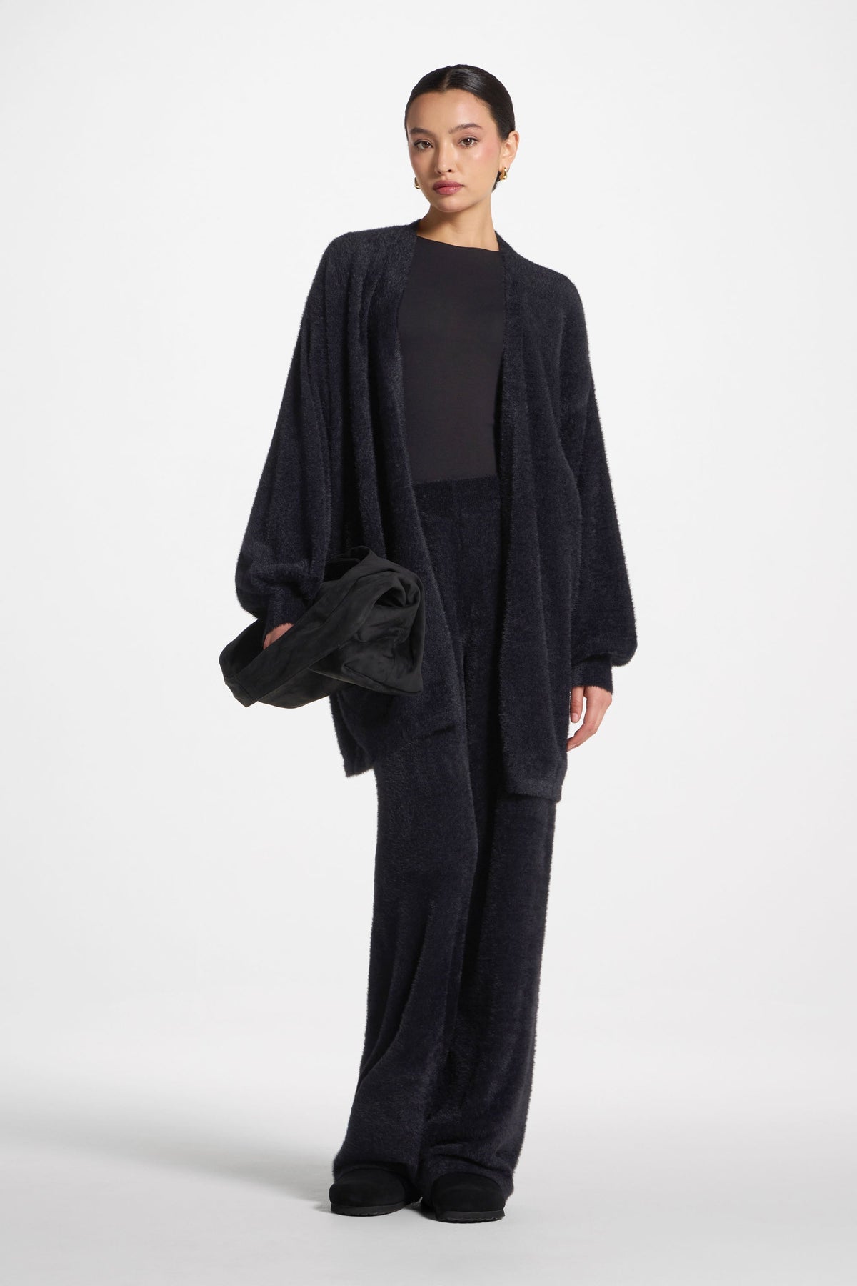 Mink Cardigan - Black