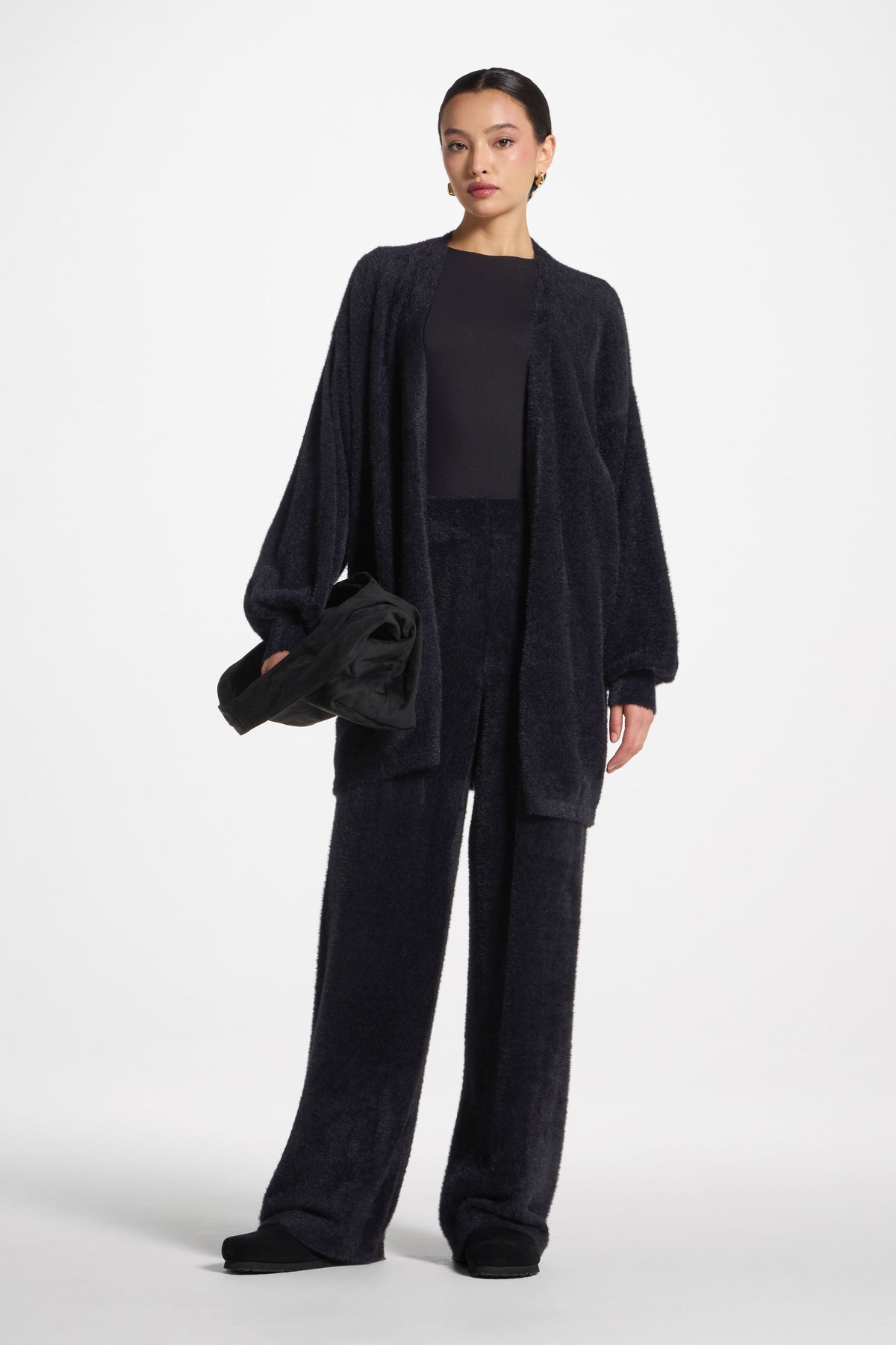 Mink Cardigan - Black