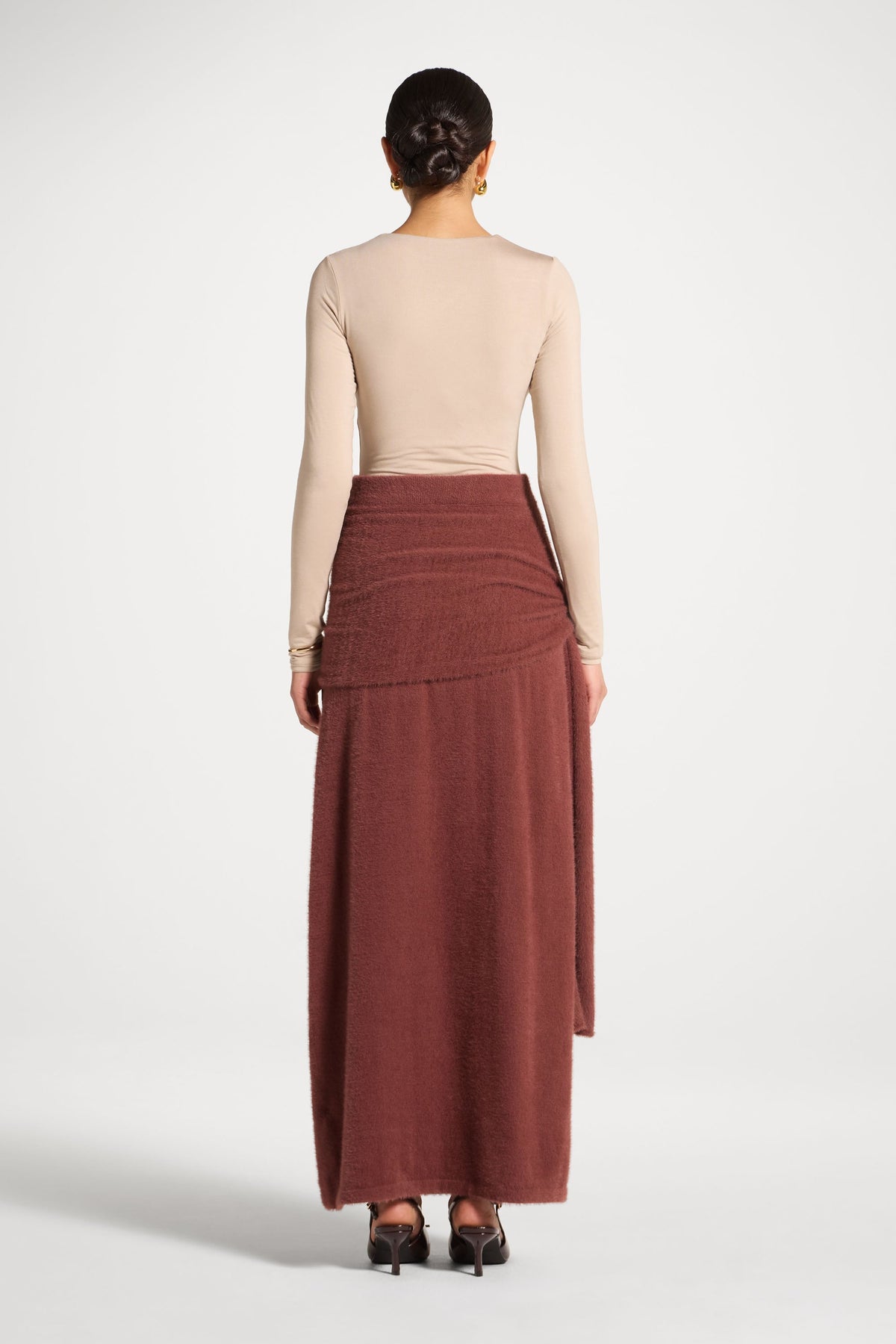 Mink Tie Front Skirt - Fig