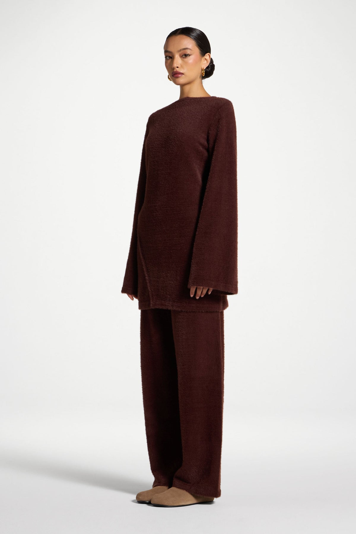 Mink Tunic Sweater - Brown