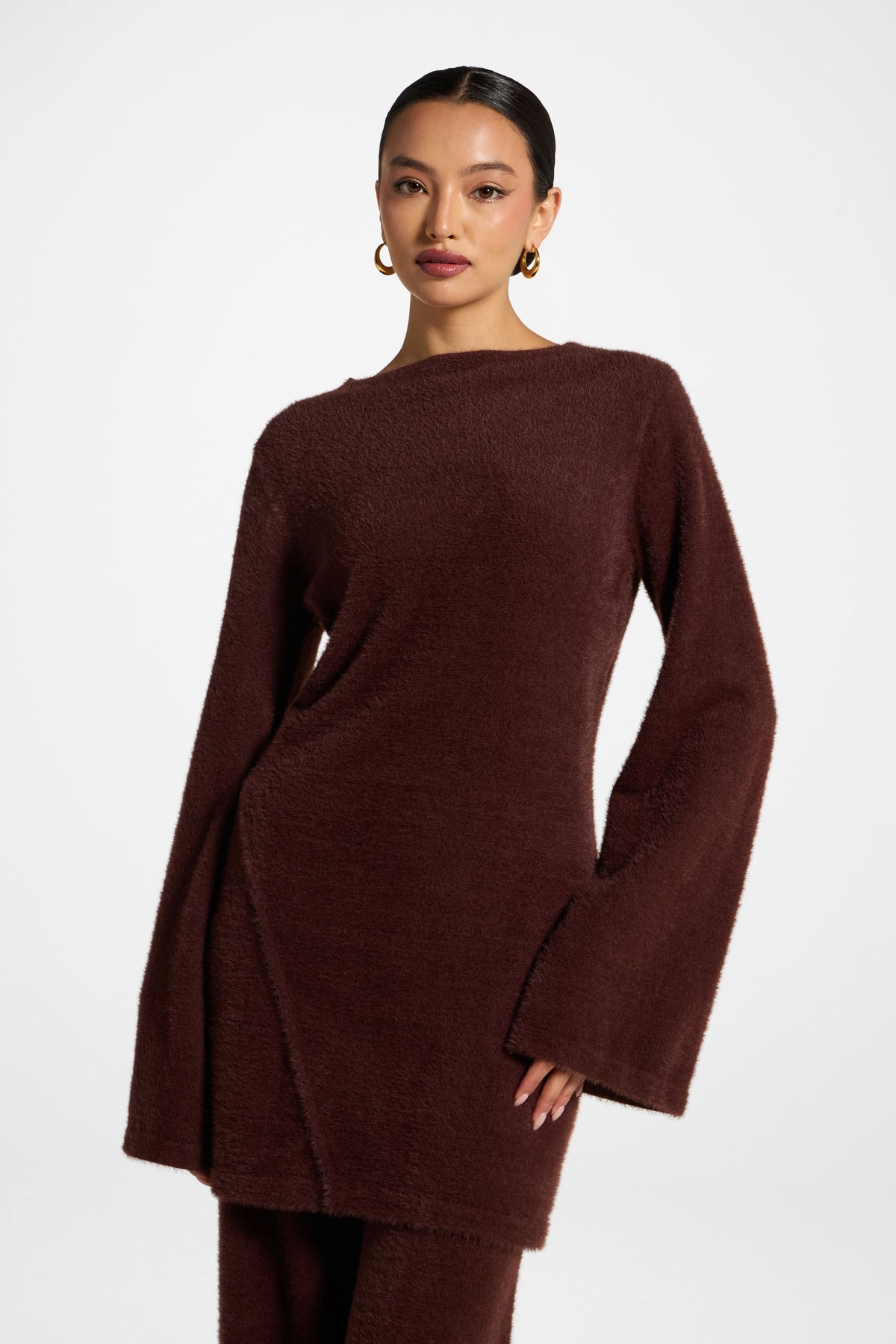 Mink Tunic Sweater - Brown