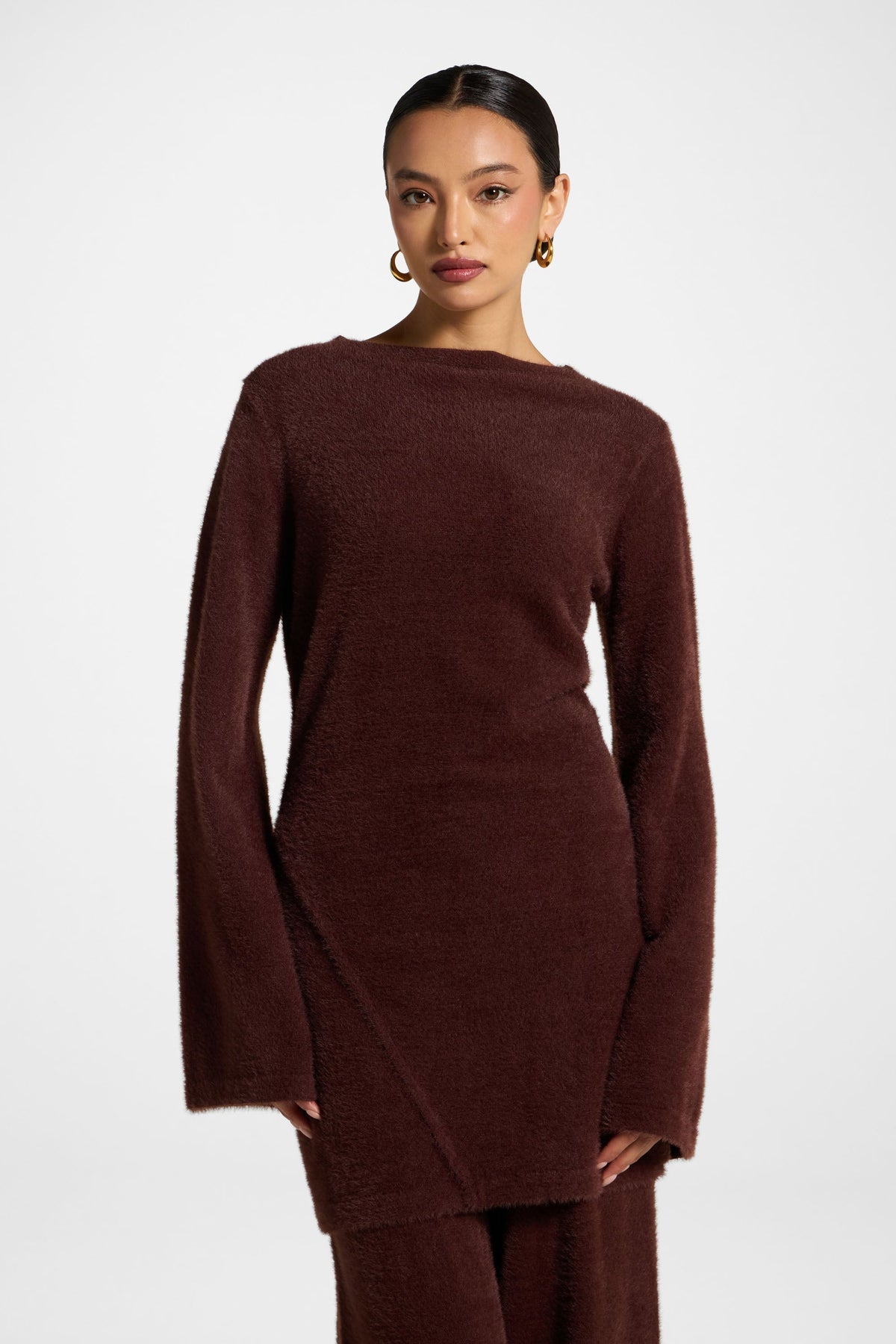 Mink Tunic Sweater - Brown