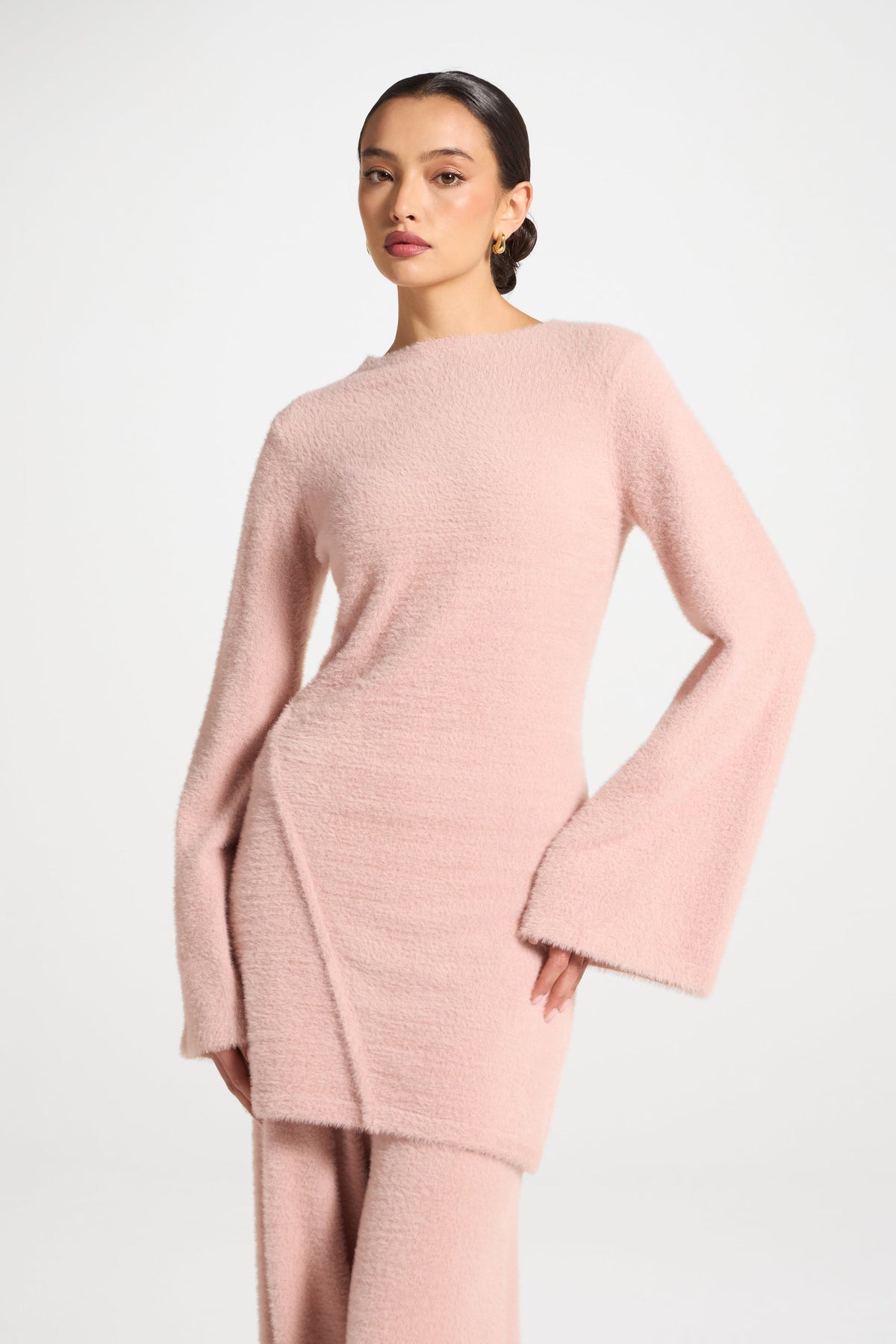Mink Tunic Sweater - Pink