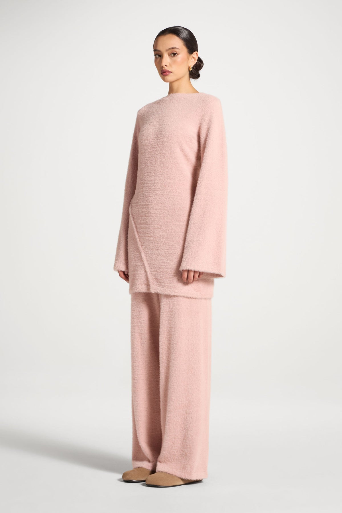 Mink Tunic Sweater - Pink