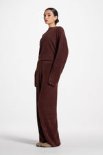 Mink Wide Leg Pants - Brown