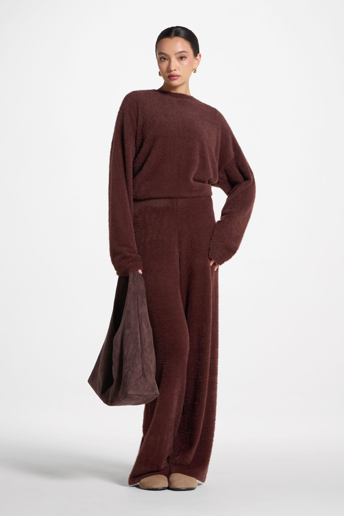 Mink Wide Leg Pants - Brown