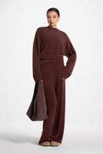 Mink Wide Leg Pants - Brown