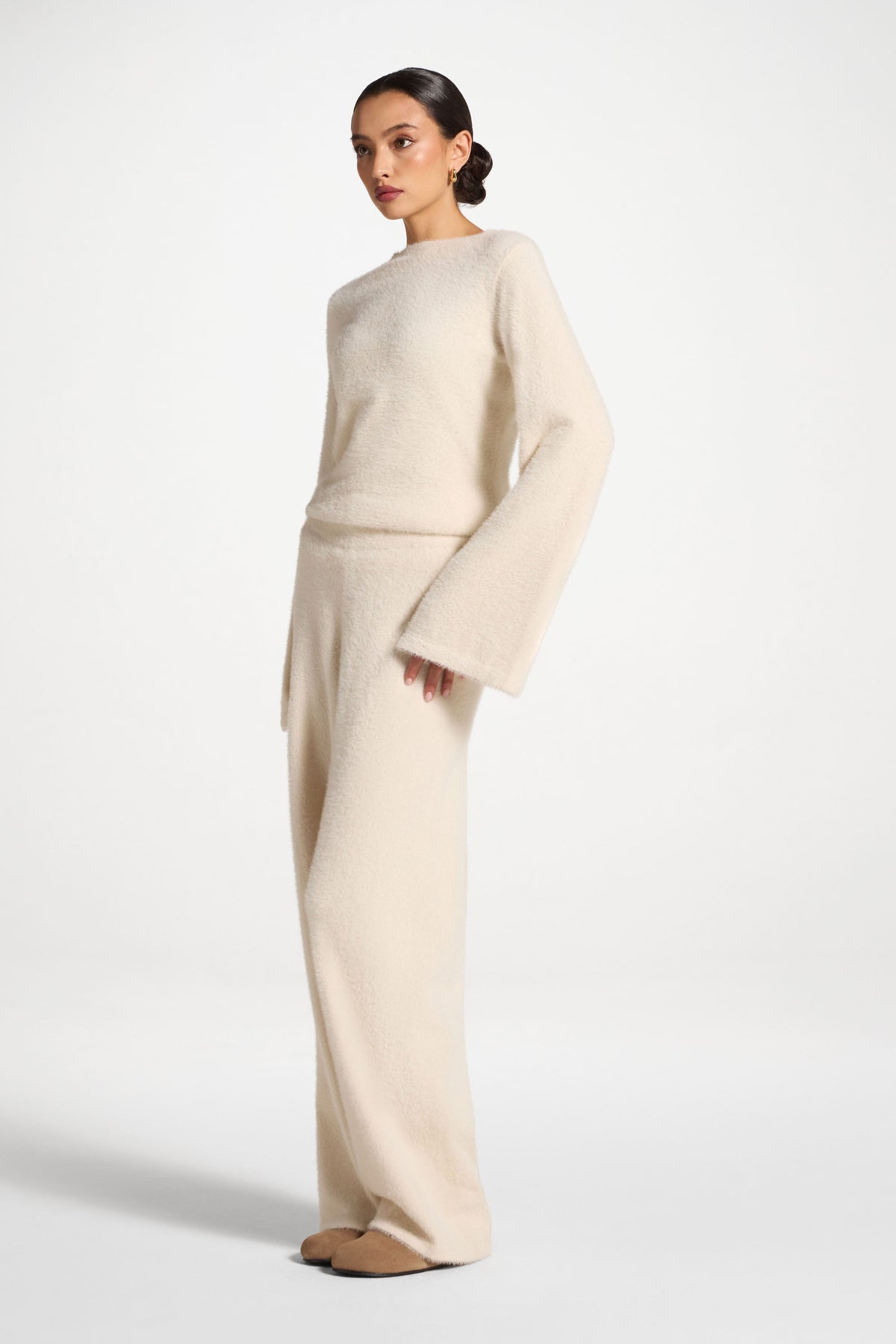 Mink Wide Leg Pants - Off White