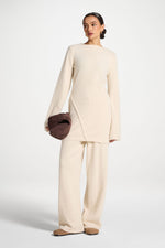 Mink Wide Leg Pants - Off White