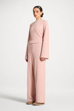 Mink Wide Leg Pants - Pink