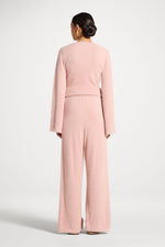 Mink Wide Leg Pants - Pink