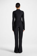 Mock Neck Swimsuit - Black