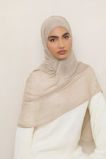 Modal Crinkle Hijab - Biscotti