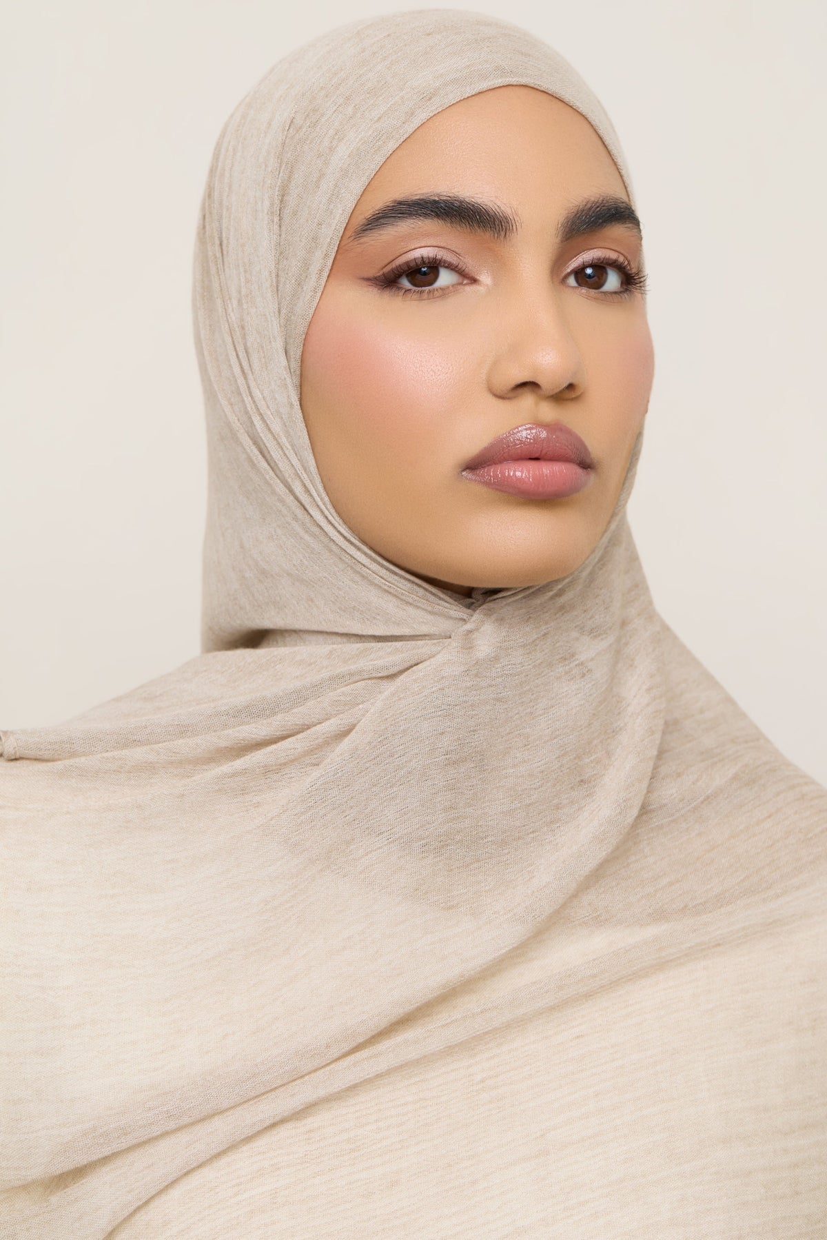 Modal Crinkle Hijab - Biscotti