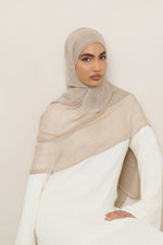 Modal Crinkle Hijab - Biscotti