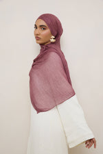 Modal Crinkle Hijab - Boysenberry