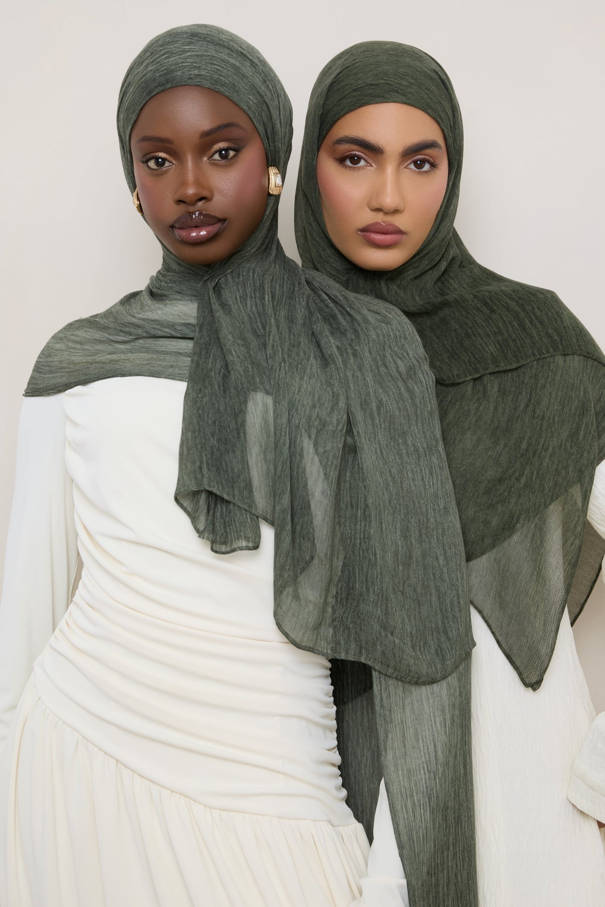 Modal Crinkle Hijab - Dark Forest