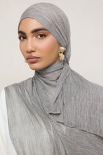 Modal Crinkle Hijab - Grey