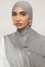 Modal Crinkle Hijab - Grey