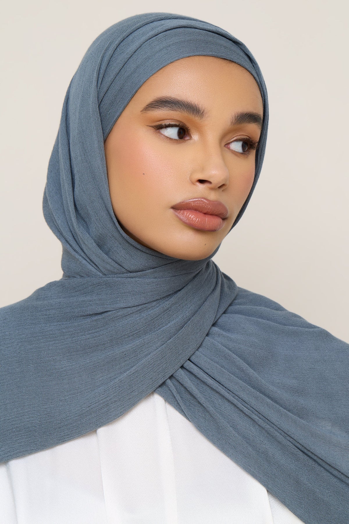 Modal Crinkle Hijab - Haze Fringe