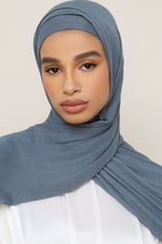 Modal Crinkle Hijab - Haze Fringe