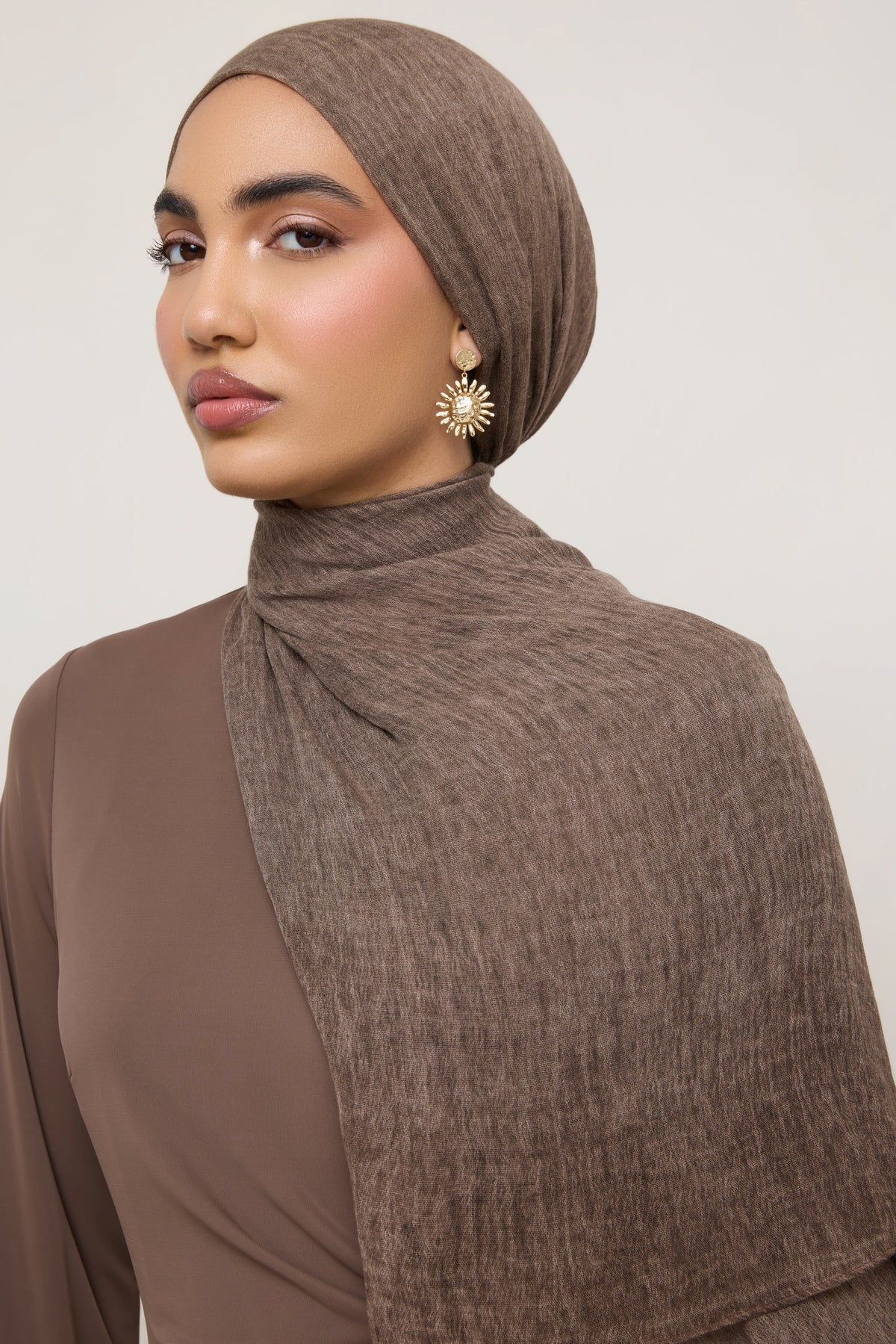 Modal Crinkle Hijab - Hot Cocoa