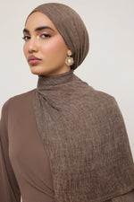 Modal Crinkle Hijab - Hot Cocoa