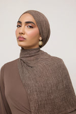 Modal Crinkle Hijab - Hot Cocoa