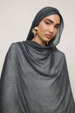 Modal Crinkle Hijab - Jet