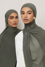 Modal Crinkle Hijab - Kalamata Fringe