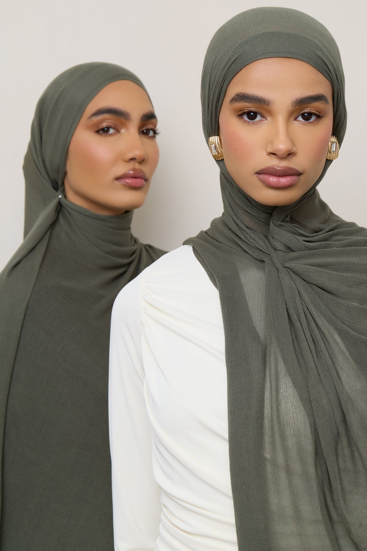 Modal Crinkle Hijab - Kalamata Fringe