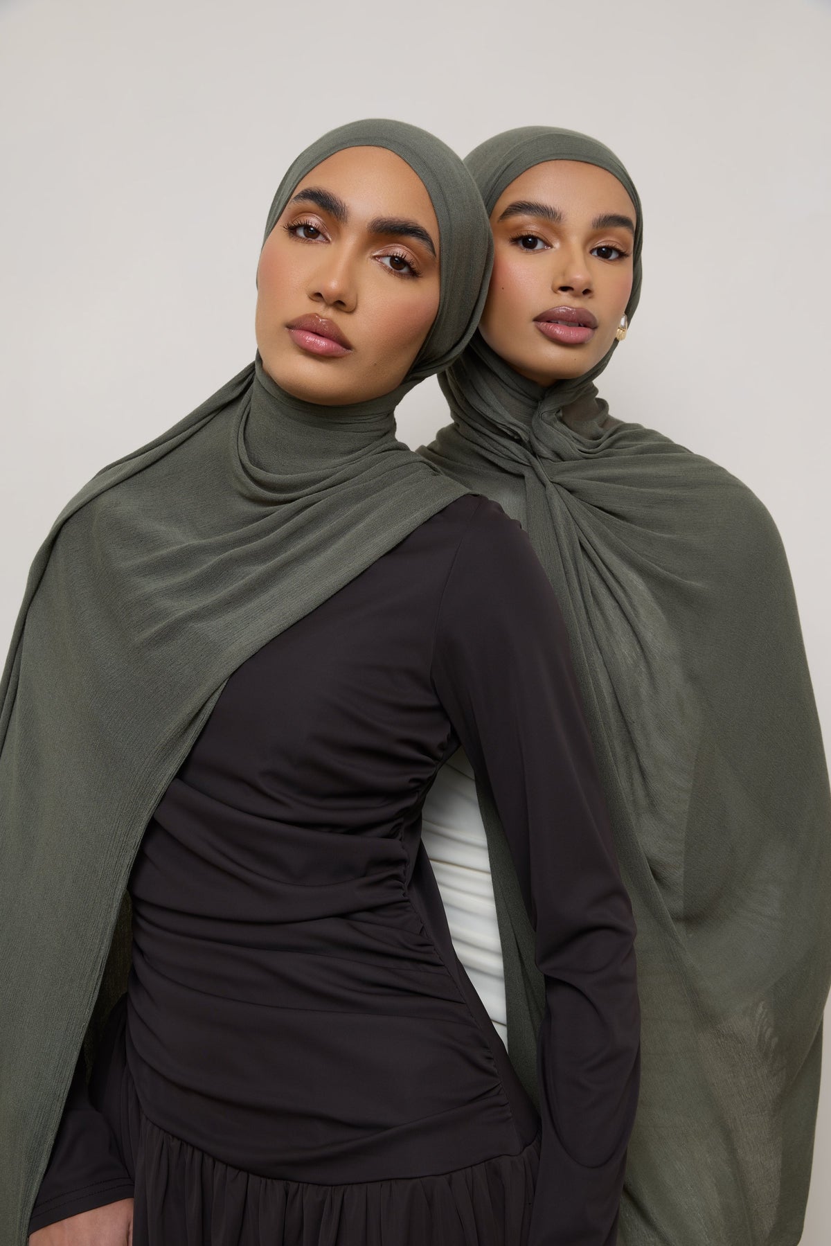 Modal Crinkle Hijab - Kalamata Fringe