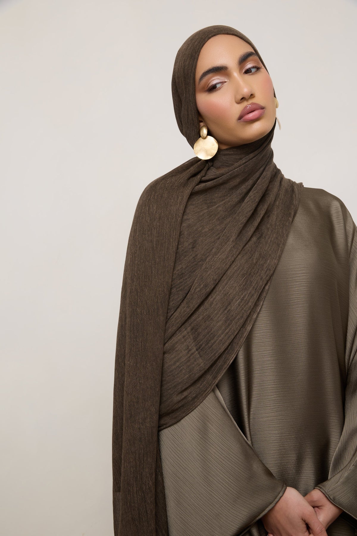 Modal Crinkle Hijab - Marble